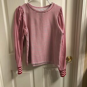 Addison Bay Red and White Long Sleeve Tees